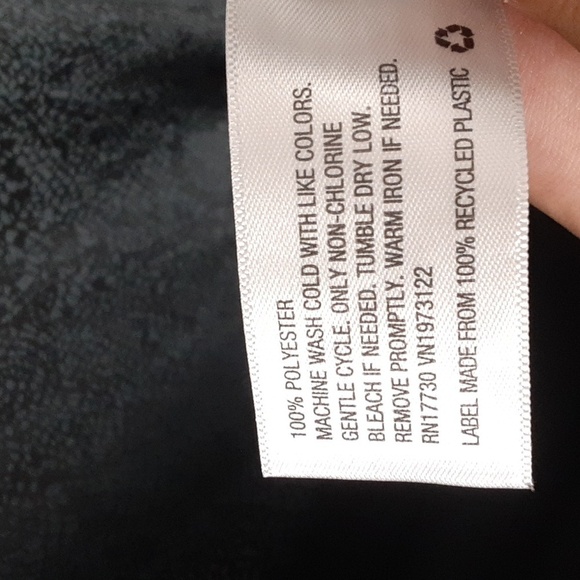 A New Day Charcoal Gray Pirate Bell Sleeve V-Neck Blouse - Picture 8 of 8